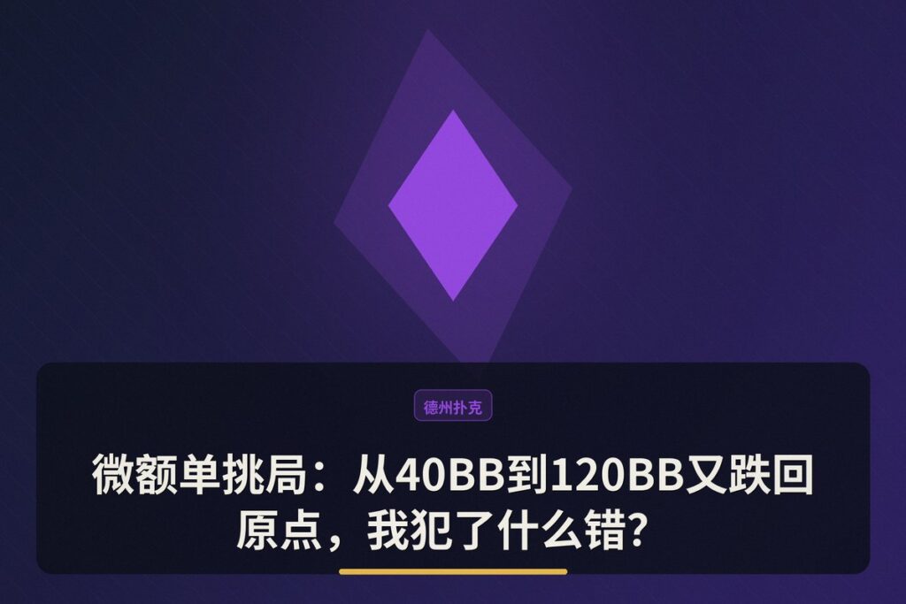 https://www.reddit.com/r/poker/comments/1uf850l/bit_off_more_than_i_could_chew_today/ - 微额单挑局:从40BB到120BB又跌回原点,我犯了什么错?