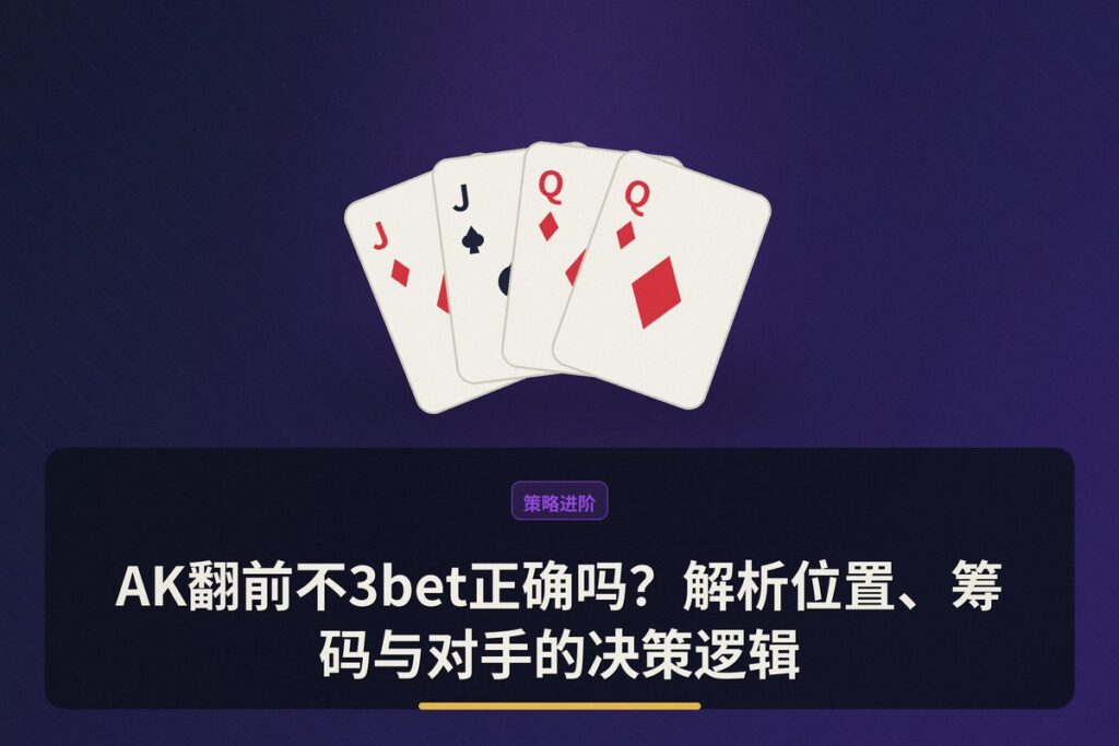AK翻前不3bet正确吗 - AK翻前不3bet正确吗?解析位置、筹码与对手的决策逻辑