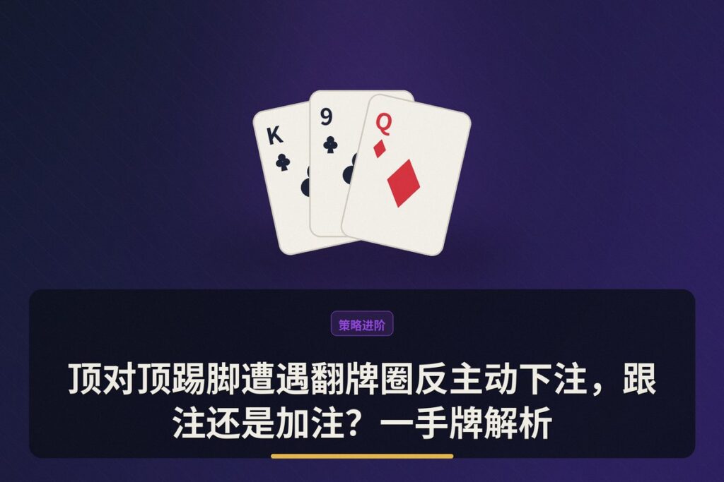 https://www.reddit.com/r/poker/comments/1udsms4/did_i_play_this_hand_correctly/ - 顶对顶踢脚遭遇翻牌圈反主动下注,跟注还是加注?一手牌解析