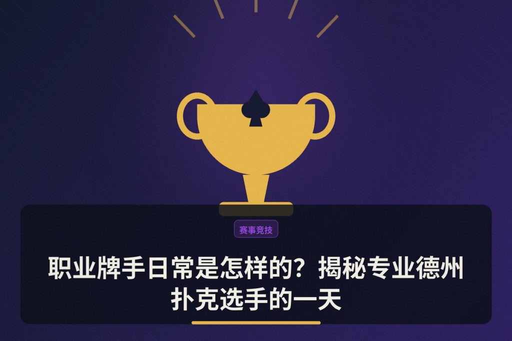 职业牌手日常是怎样的 - 职业牌手日常是怎样的?揭秘专业德州扑克选手的一天
